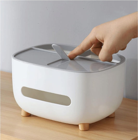 Organizator Cosmetice Cu Separatoare Gri 21x12x12cm