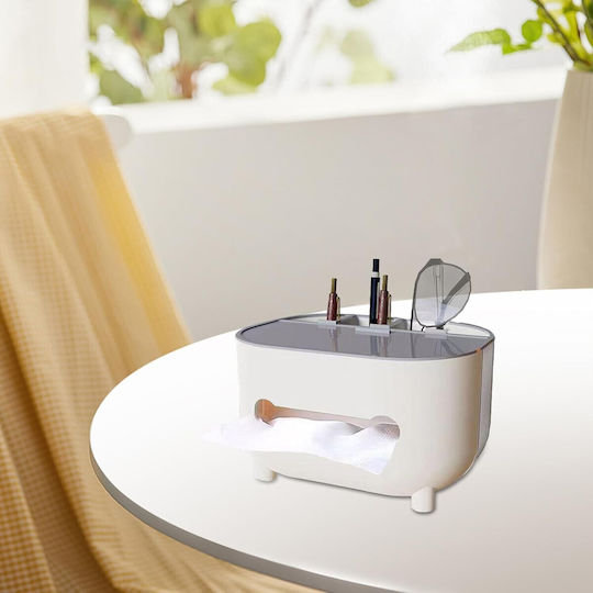 Organizator Cosmetice Cu Separatoare Gri 21x12x12cm