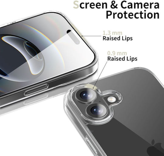 Tech-Protect Flexair Hybrid Back Cover Silicone / Plastic Transparent (iPhone 17)