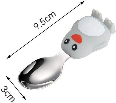 Feeding Set made of Silicone Gray 3pcs