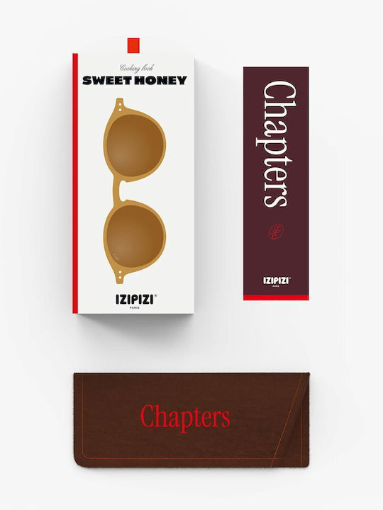Izipizi #d Унисекс слънчеви очила с пластмасова рамка Sweet Honey