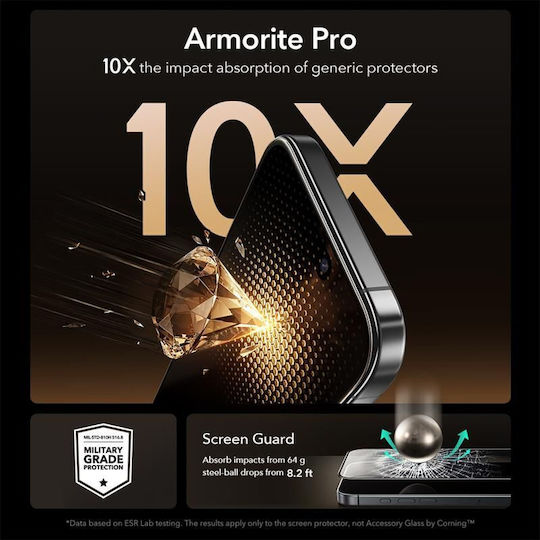 ESR Armorite Full Face Tempered Glass (iPhone 17 / 17 Pro / 16 Pro)
