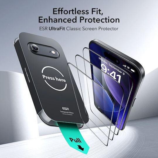 ESR Ultrafit Full Face Tempered Glass 2τμχ (iPhone Air)