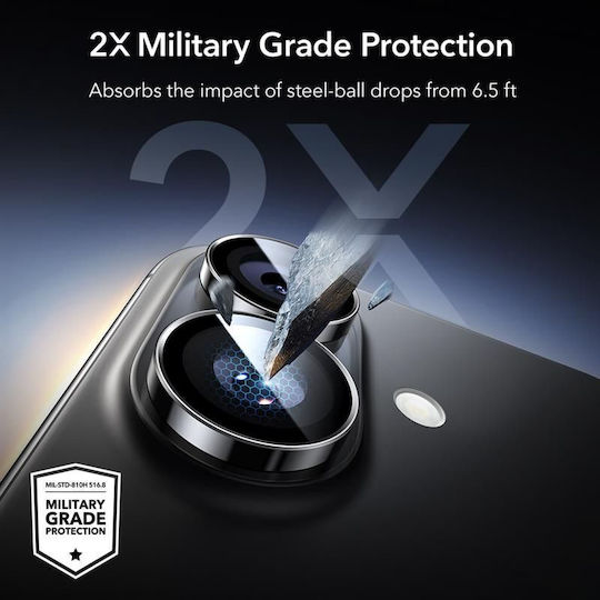 ESR Armorite Προστασία Κάμερας Tempered Glass Μαύρο για το iPhone 16, iPhone 16 Plus, iPhone 17