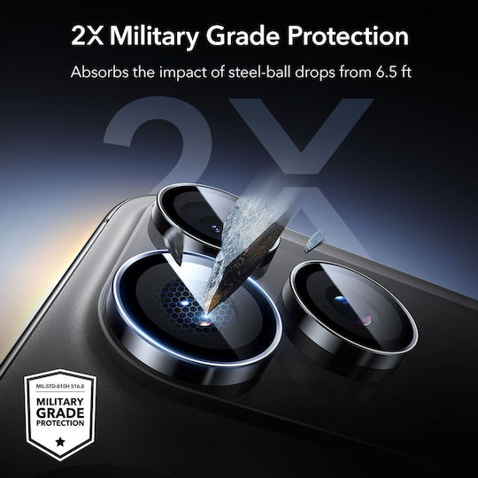 ESR Armorite Camera Protection Tempered Glass Black for the iPhone 14 Pro, 14 Pro Max, 15 Pro, 15 Pro Max, 16 Pro, 16 Pro Max, 17 Pro, 17 Pro Max