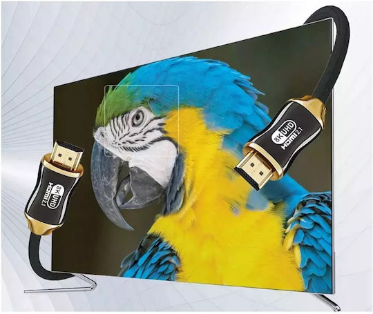 Speed HDMI 2.1 Ultra High Speed 48Gbps 4K 120Hz HDR VRR Cable HDMI male - HDMI male 1.5m Μαύρο