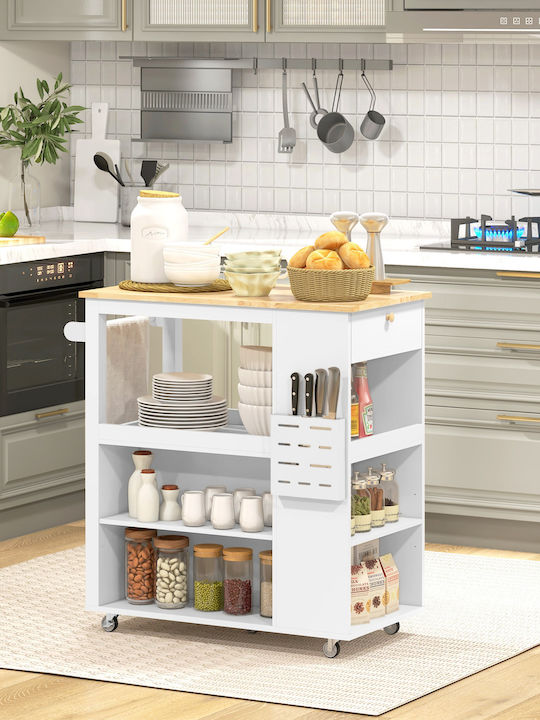 Floor Cabinet White 86.5x47x88 cm