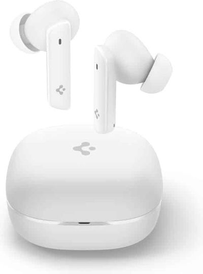 Spigen SA2402 ANC Pro In-ear Bluetooth Handsfree Ακουστικά με Θήκη Φόρτισης Λευκά