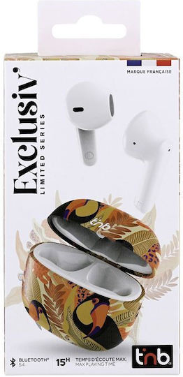 T'nB In-ear Bluetooth Handsfree Ακουστικά με Θήκη Φόρτισης Yellow Orange