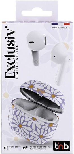 T'nB In-ear Bluetooth Handsfree Ακουστικά με Θήκη Φόρτισης Yellow Orange