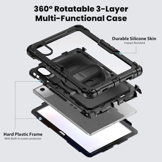 Tech-Protect Solid Flip Cover Negra (Lenovo Idea Tab 11.0 TB-336)