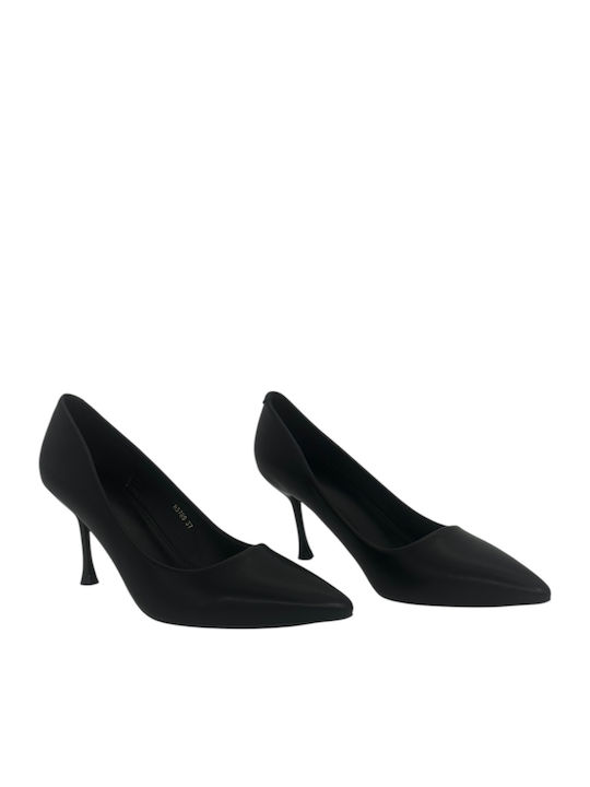 Pointed Toe Black Medium Heels
