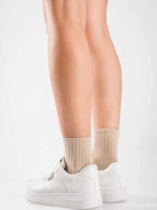 Adidași Flatforms Pentru Femei Alb