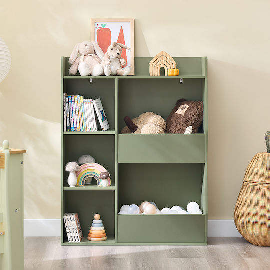 Bibliotecă pardoseală Lemn Verde 80x34x104cm
