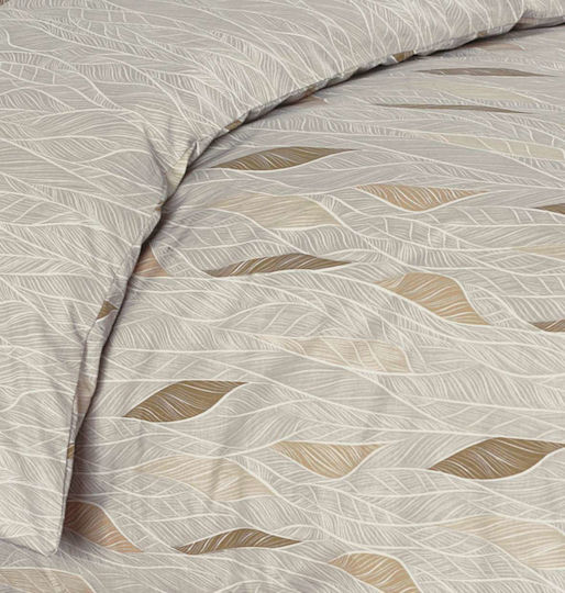 Espree Sheet Sets King Size with Elastic 180x200+35cm. Beige 4pcs