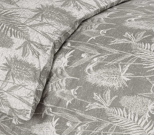 Espree Σετ Σεντόνια King Size με Λάστιχο 180x200+35εκ. Grey (4τμχ)