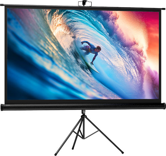 HomCom Boden-Bildschirmprojektor mit Bildlogo 16:9 200x118cm / 84"