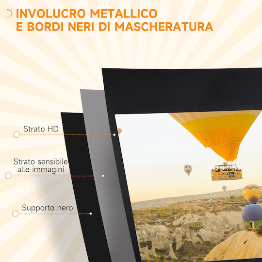 HomCom cu logo-ul imaginii 16:9 235.8cmx136cm / 100"