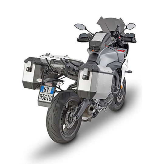 Kappa Moto K'Mission Aluminium Monokey Motorcycle Hard Side Case Set 36lt in Silver Colour