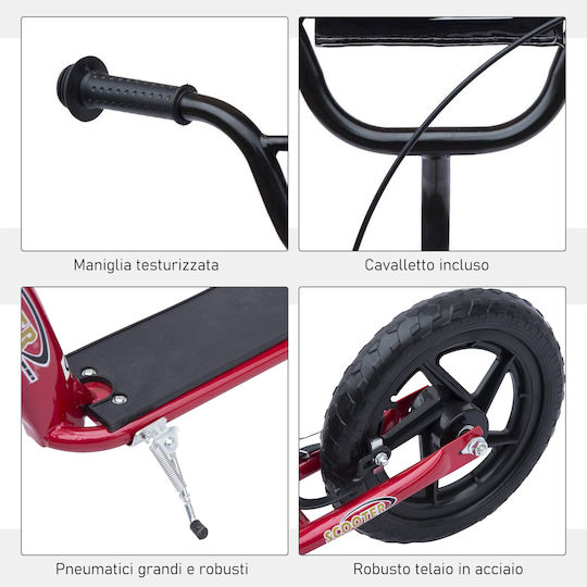 HomCom Kids Scooter 2-Wheel for 5+ Years Red