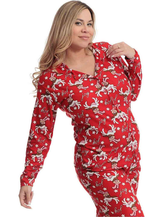 Miss Lale Winter Women's Pyjama Set Red