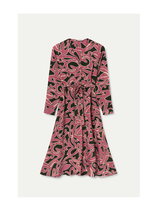 Midi Shirt Dress Pink