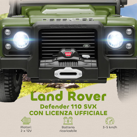 Land Rover Cu Un Loc Cu Telecomandă Licențiat 12 Volți Verde