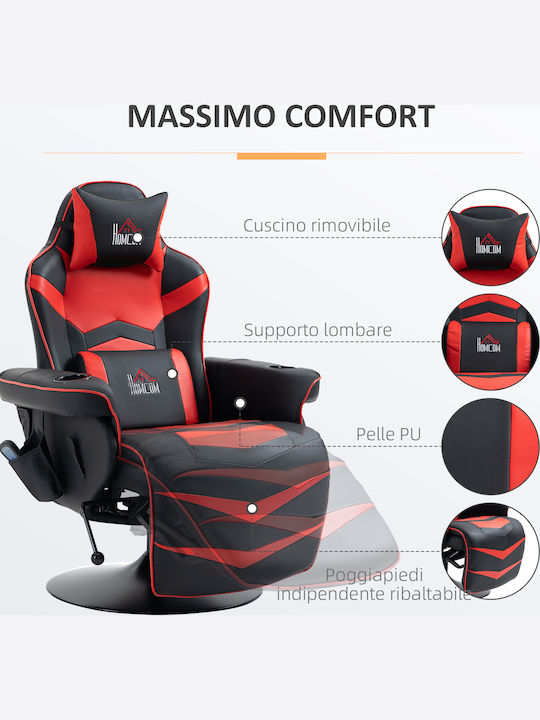 HomCom 700-142 Gaming Chair with Footrest Black