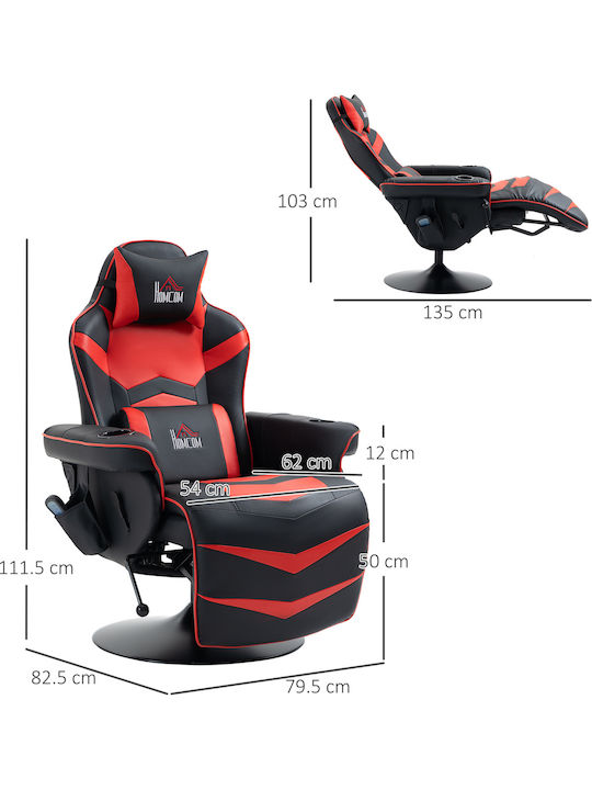 HomCom 700-142 Gaming Chair with Footrest Black