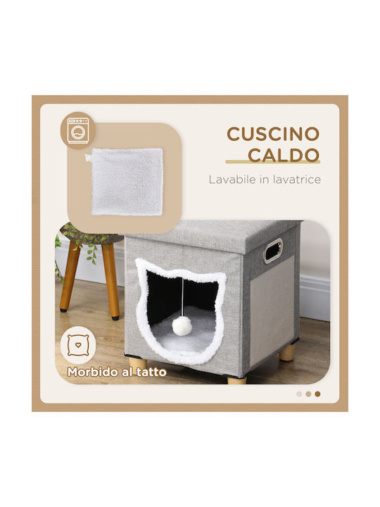 Pawhut Cats Scratching Post Gray 35.5x35.5x42.5cm