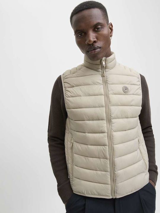Ärmellos Jacke Puffer Beige