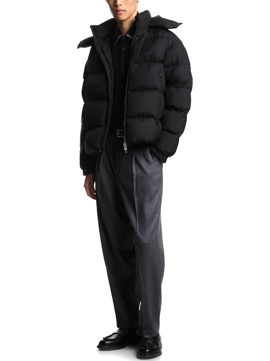 Μπουφάν Puffer Αδιάβροχο Μαυρο