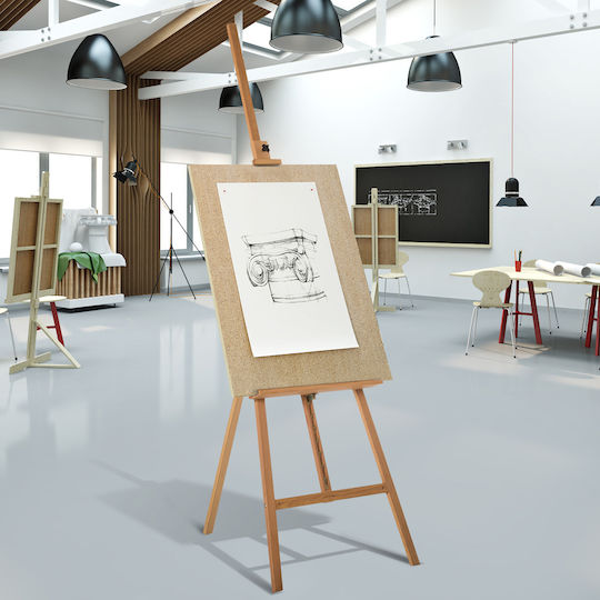 HomCom Καβαλέτο Ζωγραφικής Ξύλινο 65x44x230cm