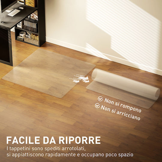 HomCom Προστατευτικό Δαπέδου Γραφείου 120x120cm 922-012V02CR