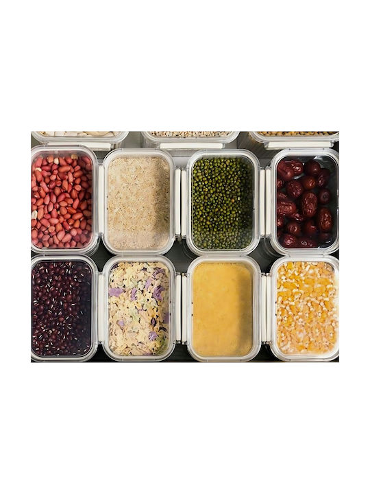 Verk Group Set of 7 Pieces Pasta / Cereal / Coffee / Tea Jars with Airtight Lid Plastic 1800ml 7 Pieces