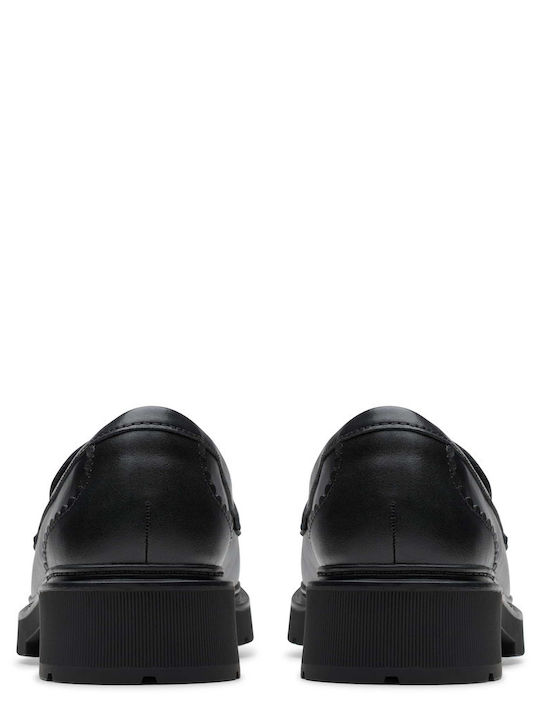 Tassel Leder Damen Loafers in Schwarz Farbe