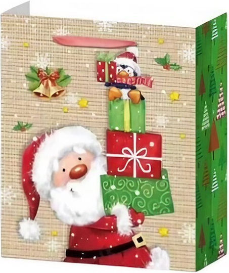 Geantă Hârtie Crăciun Pentru Cadou 18.5x8.5x22.5cm 6 Bucăți (Culori Diverse)