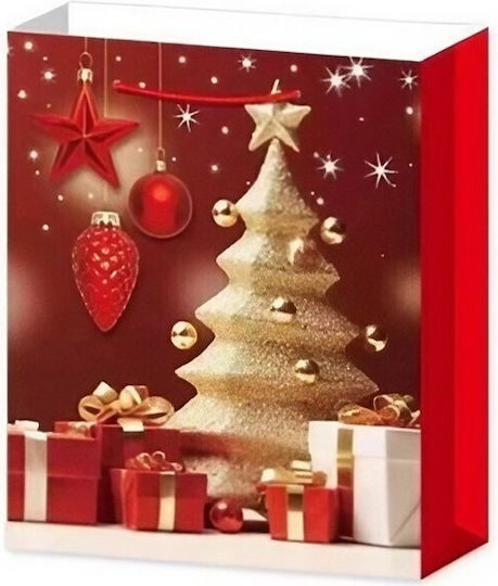 Geantă Hârtie Crăciun Pentru Cadou 18.5x8.5x22.5cm 6 Bucăți (Culori Diverse)