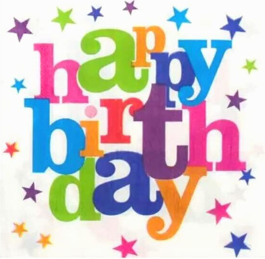 Set 10 Tischservietten Flippy Happy Birthday Collection 32 x 32 cm Papier Mehrfarbig