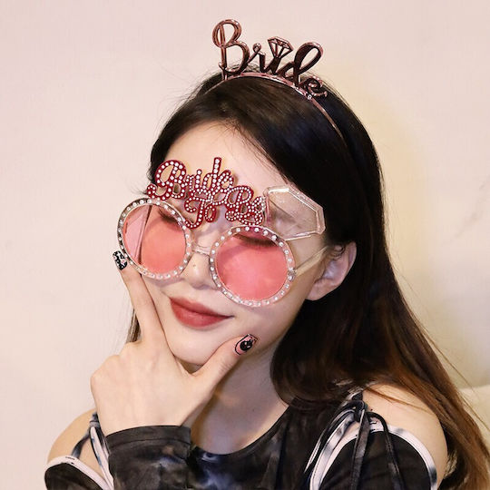 Decorative Glasses Flippy Wedding Theme Bride To Be Model Plastic Pink