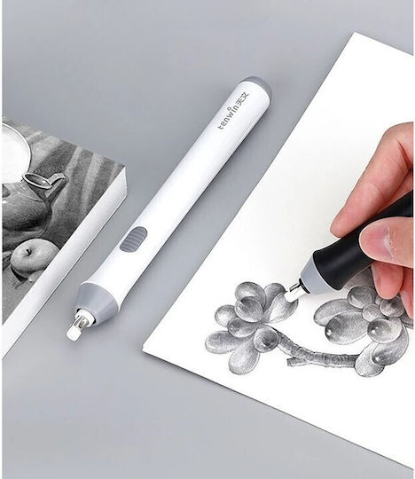 Radiere Electrice Flippy Sketches Art Vârf Grosime 3 Mm/5 Mm Baterii 2 X Aa Nu Sunt Incluse Abs Alb