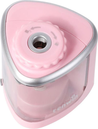 Ascuțitor Electric Semi-Automat Flippy Din Plastic 2 Baterii Aa Nu Sunt Incluse 6,5 X 6,5 X 7,5 Cm Roz