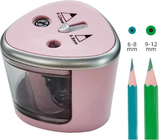 Ascuțitor Electric 2 Găuri Flippy Gri 4 X Baterii Aa Nu Sunt Incluse 7.5 X 7.5 X 7.5 Cm Roz