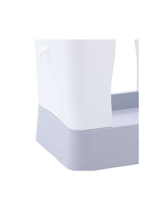 Extensible Trash Bin Flippy Plastic Adjustable Foldable Versatile Kitchen Bathroom Office Universal Bin 21x25x17 Cm White Gray