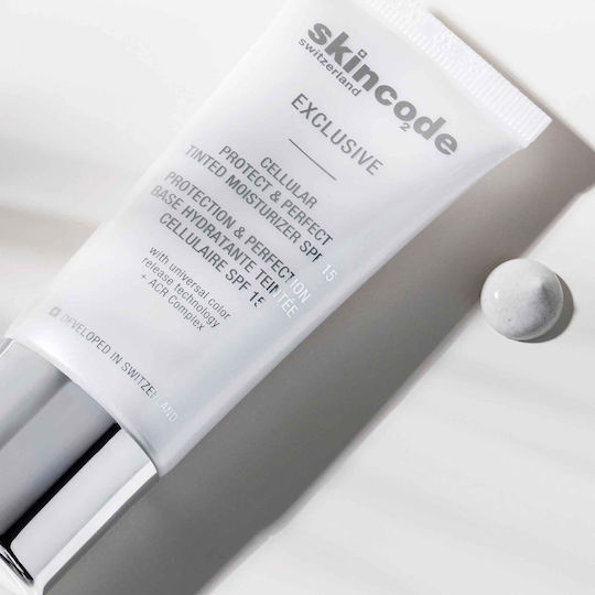 Skincode Exclusive Cellular Protect & Perfect Κρέμα Προσώπου Ημέρας με Χρώμα και SPF15 για Ενυδάτωση & Αντιγήρανση 30ml