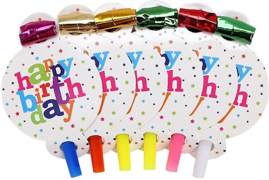 Set 6 Suflători Flippy Colecția Happy Birthday 19 X 11 Cm Realizate Din Carton Plastic Hârtie Multicolore