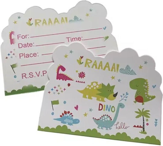 10 Invitații Dinozauri