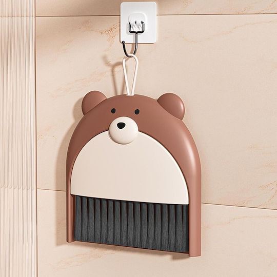 Besen Kehrschaufel Set Flippy Büro Aus Pp Bär Modell 23,5 X 18 Cm Braune