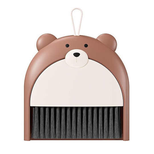 Besen Kehrschaufel Set Flippy Büro Aus Pp Bär Modell 23,5 X 18 Cm Braune