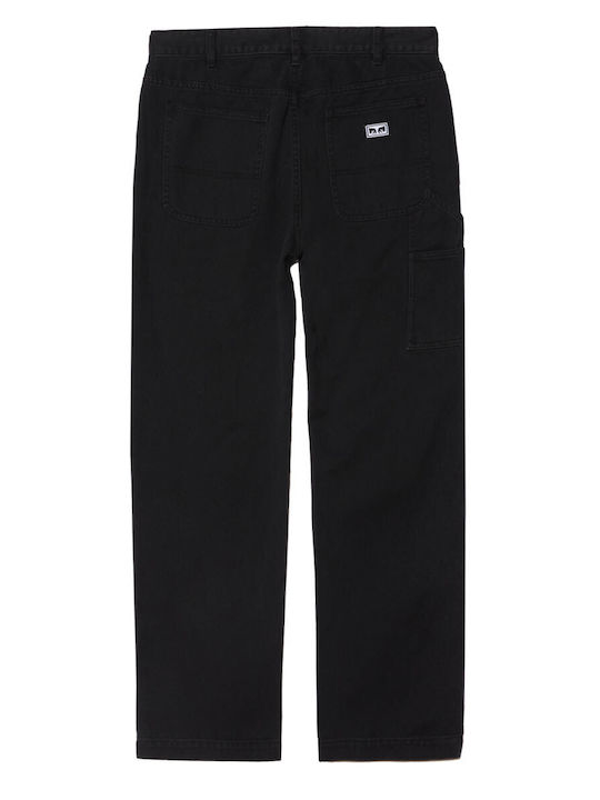 Obey Men's Jeans Pants Black Faded Wash